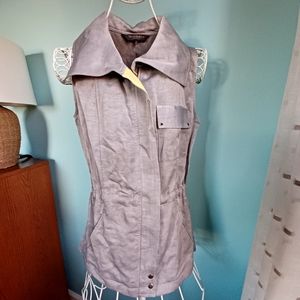 Waverly Grey Sleeveless Coat Vest - Grey-Size 4
